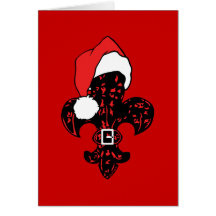 Santa Fleur de lis (1) greeting card