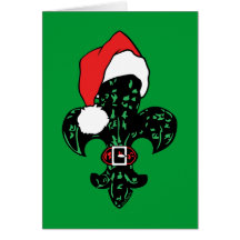 Santa Fleur de lis (2) Card