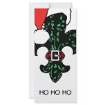 Santa Fleur de lis Custom Rack Card