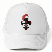 Santa Fleur de lis (red) Mesh Hat