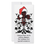 Santa Fleur de lis (red) photo cards