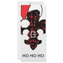 Santa Fleur de lis (red) Rack Card