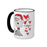 Santa Fox Terrier Coffee Mugs
