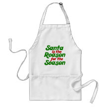Santa funny christmas humour parody apron