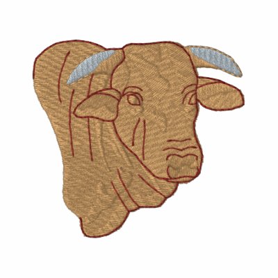 Santa Gertrudis Bull Embroidered Hoodie by ZazzleEmbroidery