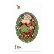 Santa Gift Tags Business Card Template