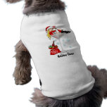 santa girl martini dog shirt