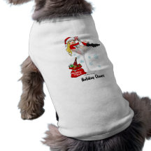santa girl martini dog shirt