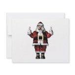Santa Giving the Finger invitations