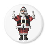 Santa Giving the Finger magnets