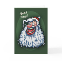 Santa Good Times Greeting Cards