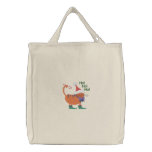 Santa Hat Cat embroidered bags