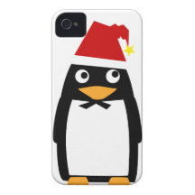 Santa Hat Penguin Cell cover - Iphone 4 iPhone 4 Case