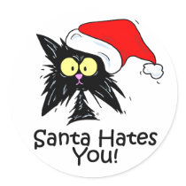 Santa Hates You Sticker
