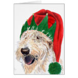 Santa Helper Labradoodle Greeting Cards