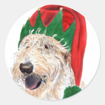 Santa Helper Labradoodle Stickers