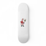 Santa holding decorations skateboards