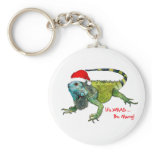 Santa Iguana keychains