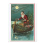 Santa in his Boat Postcard