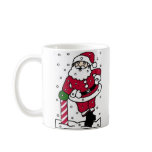 Santa In Snow mugs