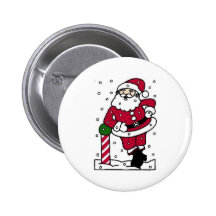Santa In Snow Pin