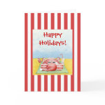 Santa in the Sand Stripes cards