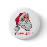 Santa Joyeux Noel Button