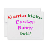 Santa Kicks Easter Bunny Butt! invitations