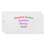 Santa Kicks Easter Bunny Butt! photo cards