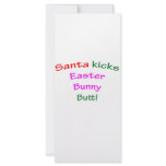 Santa Kicks Easter Bunny Butt! rack cards