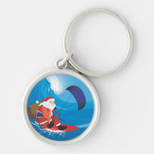 Santa Kitesurf Keychain