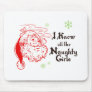 Santa knows all the naughty girls mouse pads