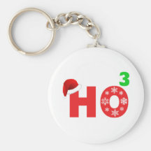 santa laughs at christmas key chain