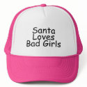 Santa Loves Bad Girls hats