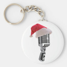 santa microphone keychains