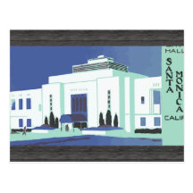 Santa Monica Calif , Vintage Postcard