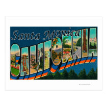 Santa Monica, California - Large Letter Scenes postcards