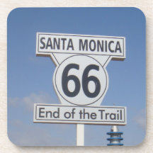 Santa Monica, California - RT 66 Drink Coasters