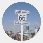 Santa Monica, California - RT 66 Stickers