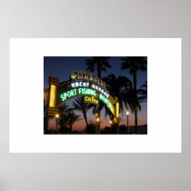 Santa Monica Pier at Sunset Poster