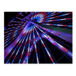 Santa Monica Pier Ferris Wheel at Night Post Cards