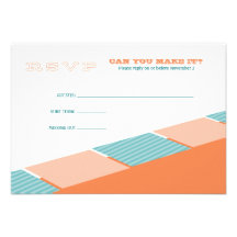 Santa Monica Response Card:  Orange Crush Personalized Announcements