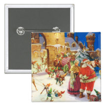 SANTA & MRS. CLAUS AT THE NORTH POLE PINS