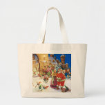 SANTA & MRS. CLAUS AT THE NORTH POLE TOTE BAGS
