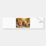Santa & Mrs. Claus hard at work in the North Pole Bumper Stickers