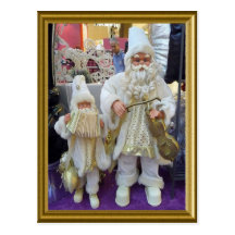 Santa musicians postcard