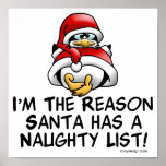 Santa Naughty List Print