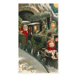 "Santa on a Train" Vintage Gift Tag business cards