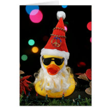 Santa Peacenik Greeting Card