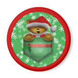 Santa Pocket Bear magnets